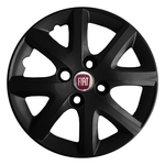 4x Calota Fiat Siena Aro 14 Preto Emblema Original 160cb