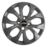 4x Calota Gm Onix Aro 14 Grafite Emblema Original 374cb