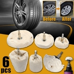 5 pçs / set 1/4 \\ 'Shank Ferramenta de Limpeza Rotativa Mop Polimento Roda Polidora Pad Polidor Broca Broca para Carro E Moto