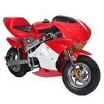 50KM / H 49cc 4-Stroke Steel Electric Dirt Rocket Motor Bike para adolescentes 13+, vermelho