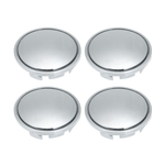 56mm Tampa Do Cubo Da Roda Do Carro Tampa Do Cubo Do Pneu Aro Tampa Do Cubo Universal ABS Chrome Prata 4 PCS