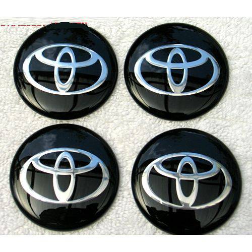 56mm Emblemas Centro Rodas Blk Toyota Corolla Hilux Fielder