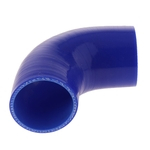 63mm 90Degree 4 dobras de silicone Cotovelos Turbo Mangueira Racing Coupler Pipe Blue