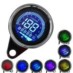7 cores LCD 12V Universal Velocímetro da motocicleta odómetro tacômetro calibre do medidor de combustível