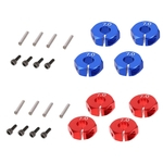 8 Peça Roda Encanta 12mm Unidade Hub Adaptador Parte De Atualização Para 1/10 Rc D90 Carro 7mm