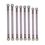 8pcs 313 Milímetros De Liga De Alumínio Entre Eixos Pull Ros Para 10/01 Axial Scx10 Rc Carro Tensão Rods Acessórios Para O Modelo De Veículo