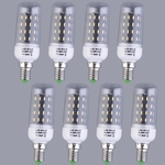 8pcs E14 7W 56 SMD 4014 Milho diodo emissor de luz da lampada Lampadas 220V-240V com tampa