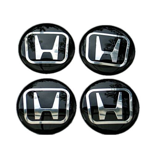 Emblemas Centro Rodas Honda Civic Accord Fit Crv Odissey Blk