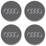 Adesivo Emblema Audi Roda Resinado Cinza
