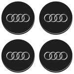 Adesivo Emblema Audi Roda Resinado Preto