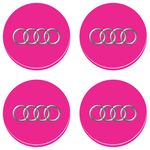 Adesivo Emblema Audi Roda Resinado Rosa