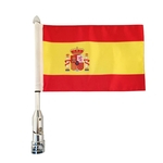 Ajustável 9 ''x 6'' Espanha Bandeira + Mastro Montagem Bagageiro