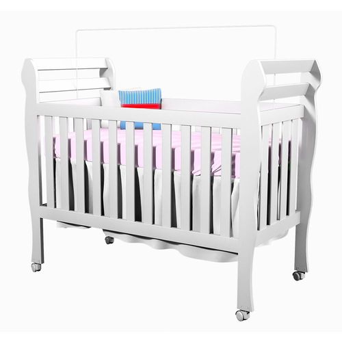 Berço Mini Cama Bella 2 em 1 Branco - Carolina Baby