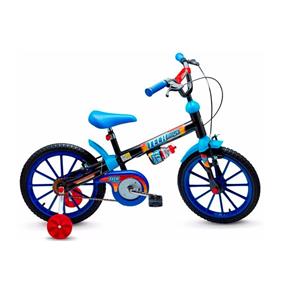 Bicicleta 16 Masculina Tech Boys - Nathor - Preto/Azul