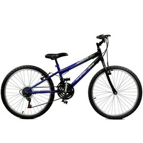 Bicicleta 24 Ciclone Plus 21 Marchas - Master Bike - Azul com Preto