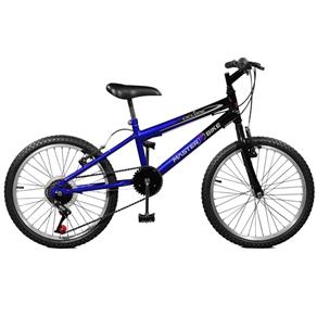 Bicicleta Aro 20 Ciclone 7 Marchas - Master Bike - Azul com Preto