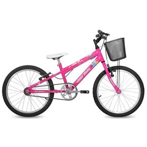 Bicicleta Aro 20 em Alumínio Sweet Girl com Cesta Mormaii - Rosa