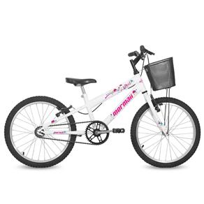 Bicicleta Aro 20 Feminina Next com Cesta Mormaii - Branca