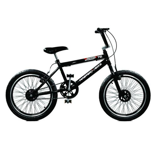 Bicicleta Aro 20 Jump Preto Masculina Rodas com Aro Aero e 72 Raios - Master Bike