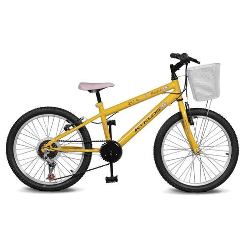 Bicicleta Aro 20 Magie 7v Amarelo Kyklos