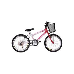 Bicicleta Aro 20 Mtb Sem Marcha Charme Feminina com Cestão Athor Bike