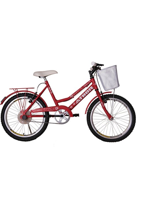 Bicicleta Aro 20 Nature com Cestão Vermelha Athor Bikes