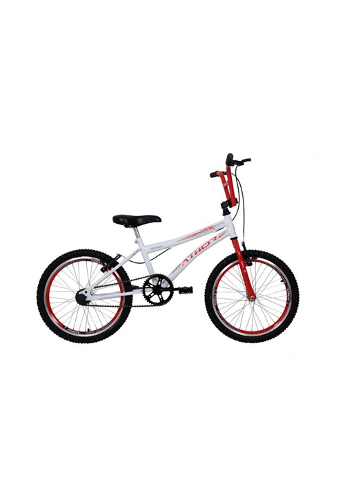 Bicicleta Aro 20 Top Atx Branca e Vermelho Athor Bike