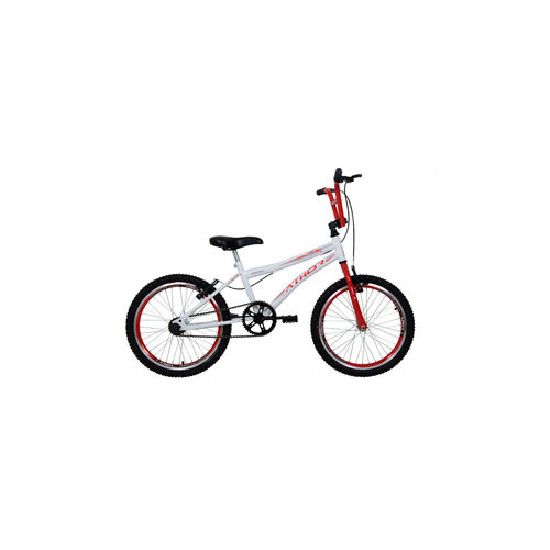 Bicicleta Aro 20 Top Atx Branca e Vermelho Athor Bike