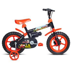 Bicicleta Aro 12 Verden Jack e Paty - Preto com Laranja