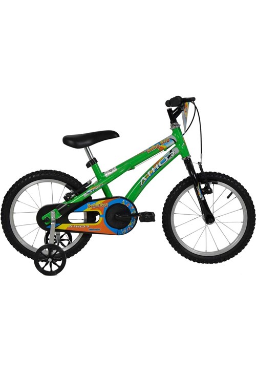 Bicicleta Aro 16 Baby Boy Verde Athor Bikes