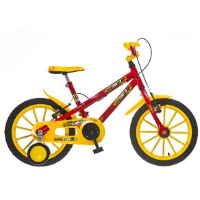 Bicicleta Aro 16 Colli Bike Hot - Amarelo e Vemelho