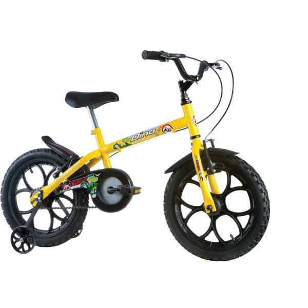 Bicicleta ARO 16 Dino Amarela - Track Bikes