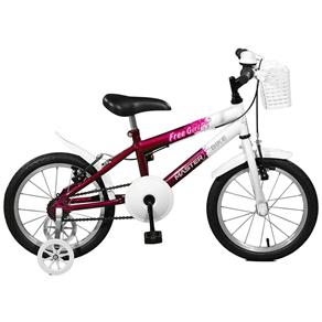 Bicicleta Aro 16 Free Girl - Master Bike - Violeta com Branco