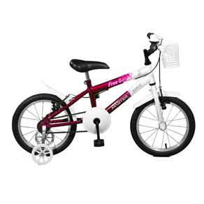 Bicicleta Aro 16 Free Girl Violeta com Branco Master Bike