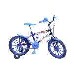 Bicicleta Aro 16 M. Kids Azul/Preto C/ Ac Azul Dalannio Bike