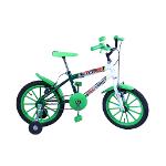 Bicicleta Aro 16 M. Kids Verde/Branco C/ Ac Verde Dalannio Bike