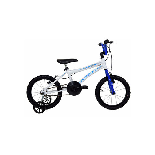 Bicicleta Aro 16 M. Top Atx Branca e Azul Athor Bike