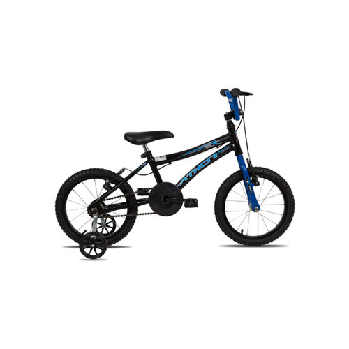 Bicicleta Aro 16 M. Top Atx Preta e Azul Athor Bike