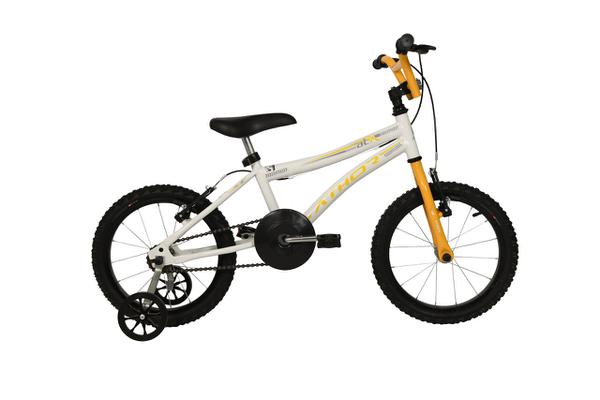 Bicicleta Aro 16 Masculina Atx Branca/amarela - Athor