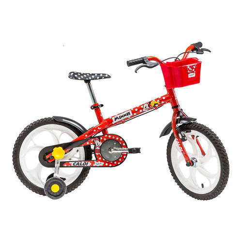 Bicicleta Aro 16 - Minnie - Disney - Vermelho - Caloi
