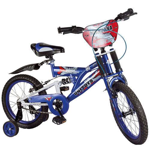 Bicicleta Aro 16 - Montana - Azul - Uni Toys