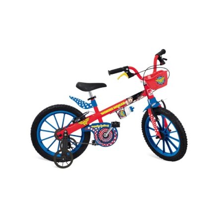 Bicicleta Aro 16 Mulher Maravilha 2365 - Brinquedos Bandeirante
