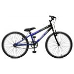 Bicicleta Aro 24 Ciclone Azul com Preto Masculina Sem Marchas - Master Bike