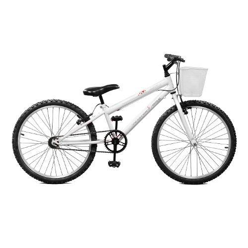 Bicicleta Aro 24 Feminina Serena Branco Master Bike Sem Marchas