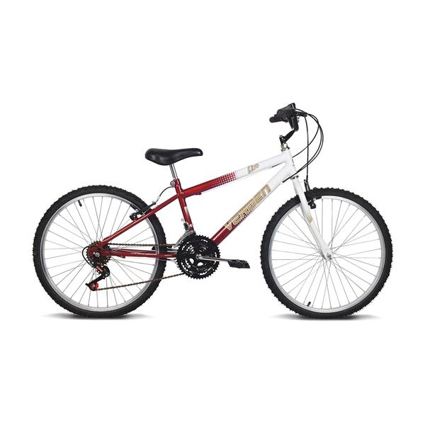 Bicicleta Aro 24 Live Branca e Vermelho Verden Bikes