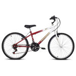 Bicicleta Aro 24 - Live - Vermelho e Branco - Verden Bikes