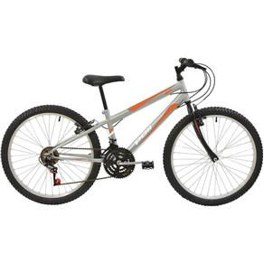 Bicicleta Aro 24 Mtb Polimet V-brake 18v Prata