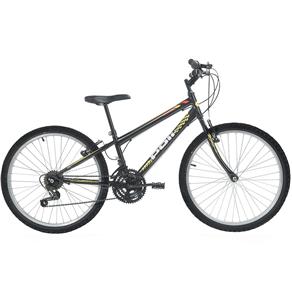 Bicicleta Aro 24 Polimet Masculina MTB e 18 Marchas - Preta