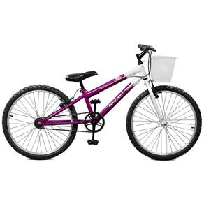 Bicicleta Aro 24 Serena - Master Bike - Violeta com Branco