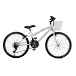 Bicicleta Aro 24 Serena Plus 21 Marchas Branco Master Bike